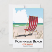 Porthmeor Beach strand reisposter (Achterkant)