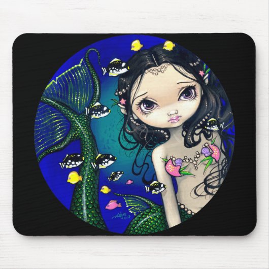 "Porthole Mermaid" Mousepad Muismat (Voorkant)