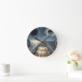 Porthole Nautical Ocean Liner Luxury Art Deco Ronde Klok (Huis)
