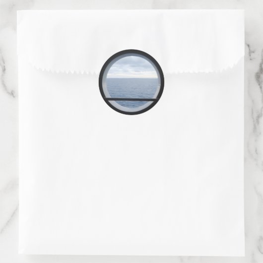 Porthole Uitzicht Ronde Sticker (Tas)