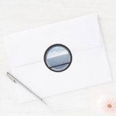 Porthole Uitzicht Ronde Sticker (Envelop)