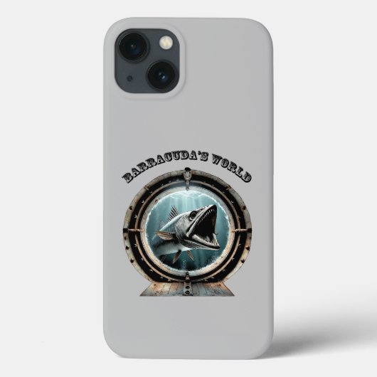 Porthole Uitzicht van een Barracuda Vis Onderwater Case-Mate iPhone Case (Achterkant)
