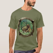 Porthole Uitzicht van een helmduiker en een schatk T-shirt (Voorkant)