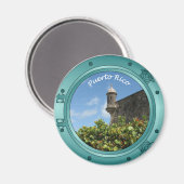 Porthole van Puerto Rico Magneet (Voorkant / Achterkant)