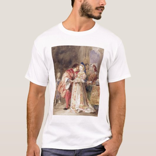 Portia en Bassanio, c.1826 (m/c, bruine inkt, carr T-shirt (Voorkant)