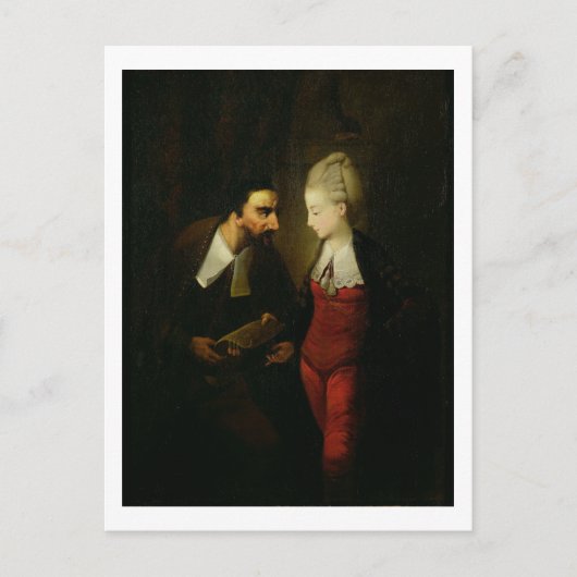 Portia en Shylock uit 'The Merchant of Venice' A Briefkaart (Voorkant)