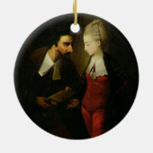 Portia en Shylock uit 'The Merchant of Venice' A Keramisch Ornament (Achterkant)