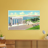 Portico over Plymouth Rock Uitzicht Plymouth Canvas Afdruk (Insitu (Woonkamer))