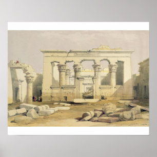 Portico van de tempel Kalabshah uit "Egypte en Poster