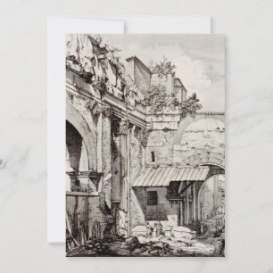 Portico van Octavia Rome Zwart en Wit Kunst Bedankkaart