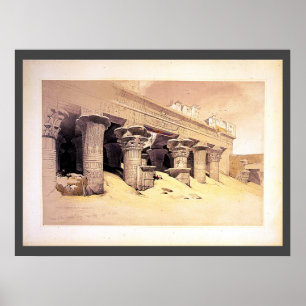 Portiek van de Tempel van Edfou Roberts/Haghe Art Poster