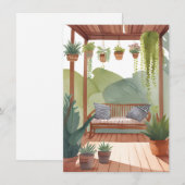 portiek | Waterverf Botanisch beschilderde Kaart (Voorkant / Achterkant)