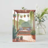 portiek | Waterverf Botanisch beschilderde Kaart (Staand voorkant)