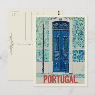 Portier, traditionele tegels in Portugal Briefkaart