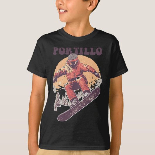 Portillo Chili Retro Snowboard T-shirt (Voorkant)
