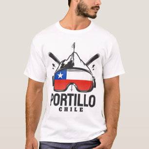 Portillo Chili Ski Resort Retro Skien T-shirt