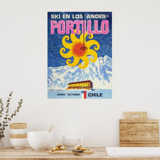 Portillo,Chili, skiPoster Poster (Keuken)