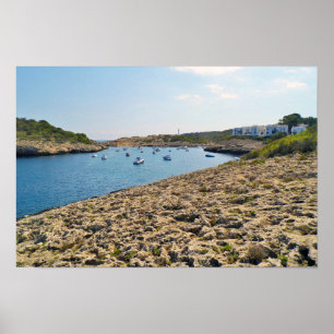 Portinatx Ibiza Kustbaai met Boten Poster