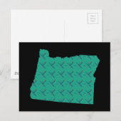 Portland Airport carpet Oregon-kaart Briefkaart (Voorkant / Achterkant)