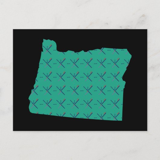 Portland Airport carpet Oregon-kaart Briefkaart (Voorkant)