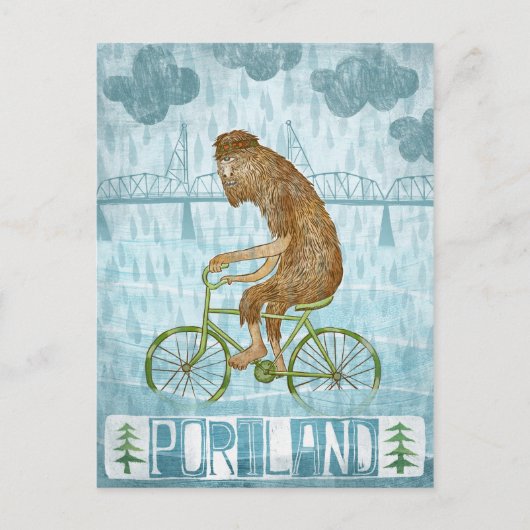Portland Bigfoot Briefkaart (Voorkant)