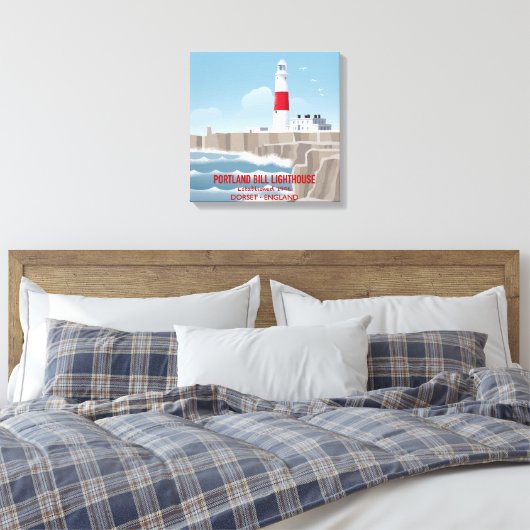 Portland Bill Lighthouse Canvas Afdruk (Insitu (Slaapkamer))