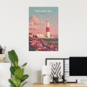 Portland Bill Lighthouse Dorset Reisposter Poster (Thuiskantoor)
