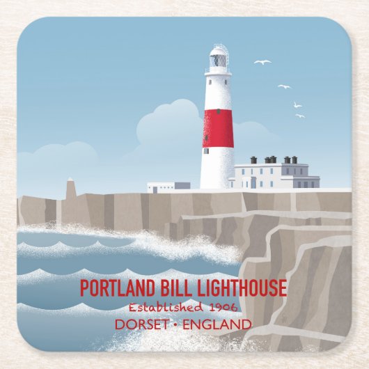 Portland Bill Lighthouse Kartonnen Onderzetters (Voorkant)