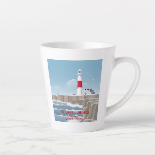 Portland Bill Lighthouse Latte Mok (Rechts)