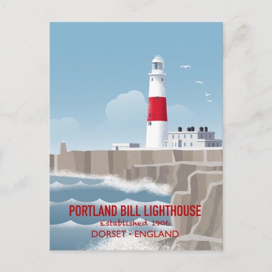 Portland Bill-vuurtoren Briefkaart (Voorkant)