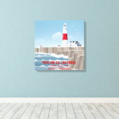 Portland Bill-vuurtoren Canvas Afdruk (Insitu (Houten vloer))