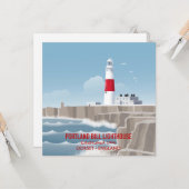 Portland Bill-vuurtoren Kaart (Voorkant / Achterkant in situ)