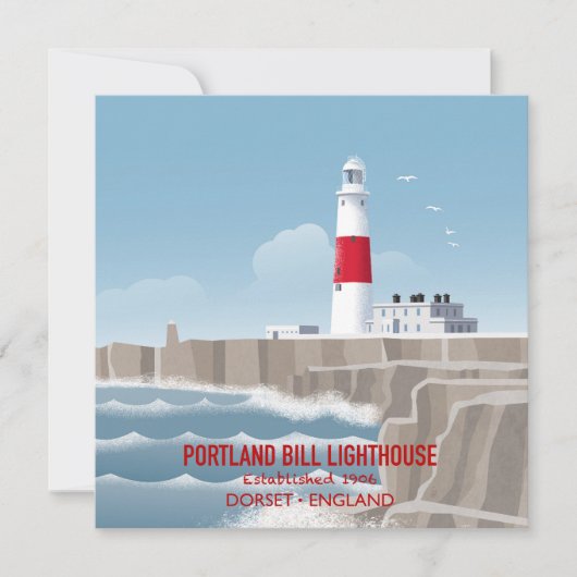 Portland Bill-vuurtoren Kaart (Voorkant)