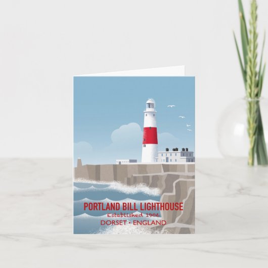 Portland Bill-vuurtoren Kaart (Voorkant)