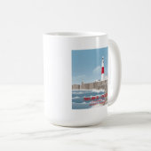 Portland Bill-vuurtoren Koffiemok (Voorkant rechts)