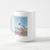 Portland Bill-vuurtoren Koffiemok (Voorkant links)