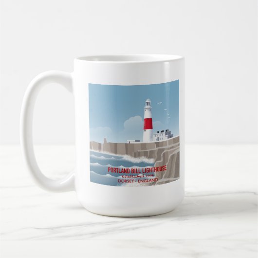 Portland Bill-vuurtoren Koffiemok (Links)