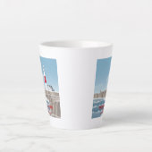Portland Bill-vuurtoren Latte Mok (Voorkant)