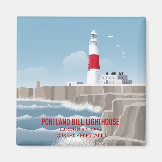 Portland Bill-vuurtoren Magneet (Voorkant)