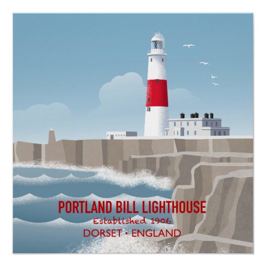 Portland Bill-vuurtoren Perfect Poster (Voorkant)
