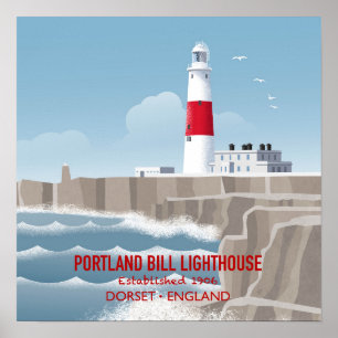 Portland Bill-vuurtoren Poster