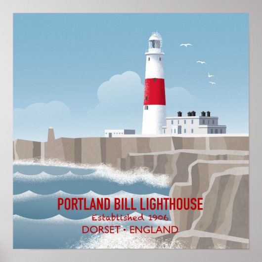 Portland Bill-vuurtoren Poster (Voorkant)