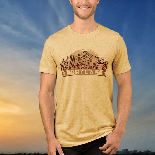 Portland Black Skyline grafisch T-shirt