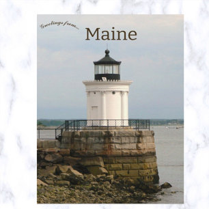 Portland Breakwater Light South Portland Maine Ver Briefkaart