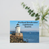 Portland Breakwater Lighthouse, Maine Briefkaart (Staand voorkant)