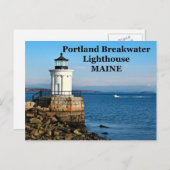 Portland Breakwater Lighthouse, Maine Briefkaart (Voorkant / Achterkant)