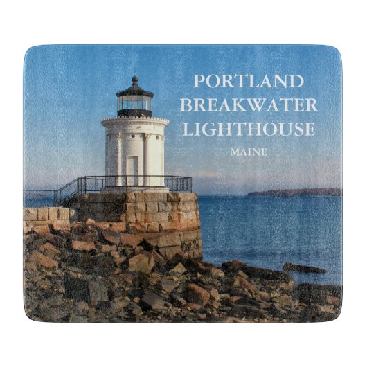 Portland Breakwater Lighthouse Maine Cutting Board Snijplank (Voorkant)