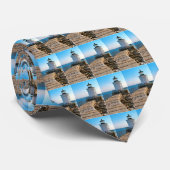 Portland Breakwater Lighthouse, Maine Mannen Strop Stropdas (Opgerold)