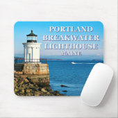 Portland Breakwater Lighthouse, Maine Mousepad Muismat (Met muis)