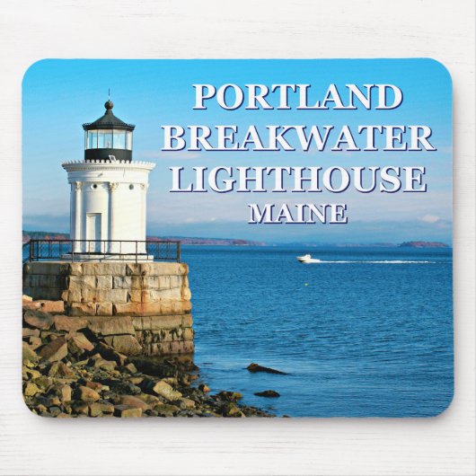 Portland Breakwater Lighthouse, Maine Mousepad Muismat (Voorkant)
